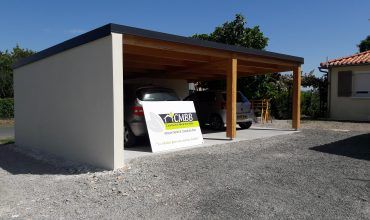 garage - carport bois et maconnerie CMBB