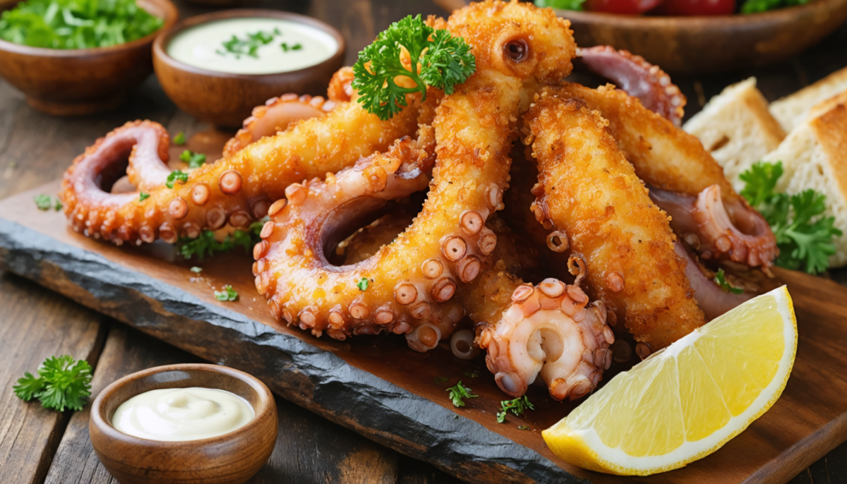 découvrez notre recette simple et gourmande de poulpe frit croustillant, parfaite pour régaler vos papilles chez vous avec une texture délicieusement dorée.