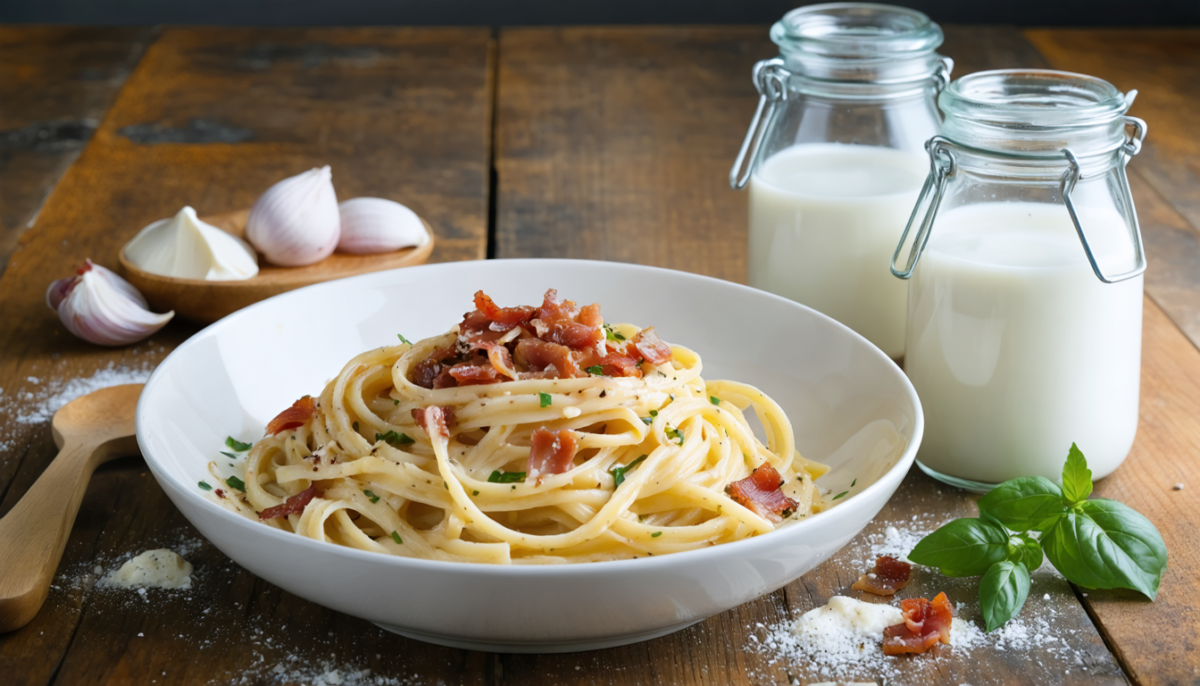 découvrez notre recette facile et gourmande de pâtes à la carbonara et apprenez à choisir la meilleure crème, liquide ou épaisse, pour un plat savoureux et onctueux.