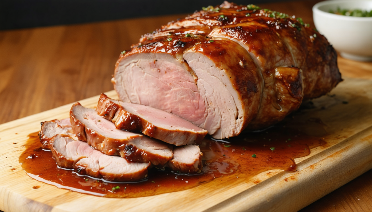découvrez notre recette rapide de rôti de porc au cookeo, délicatement nappé d'un fond de veau onctueux pour un repas savoureux et facile à préparer.