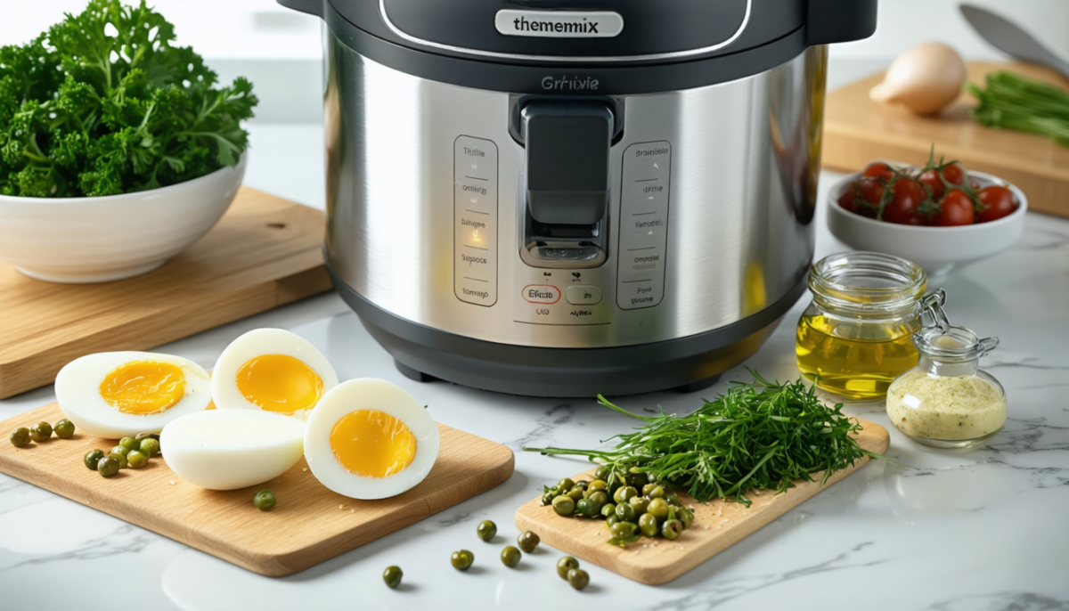 découvrez comment préparer rapidement une sauce gribiche savoureuse avec votre thermomix, idéale pour sublimer vos plats en un rien de temps.