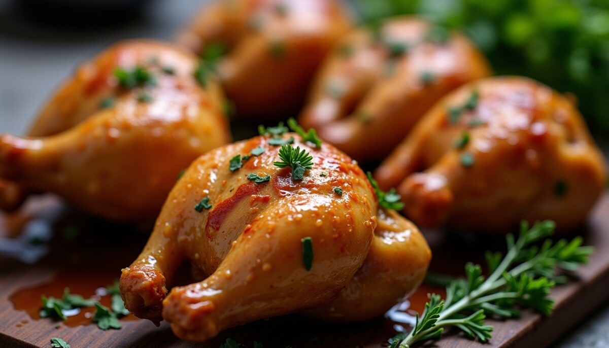 Cuisses de poulet rôties au four : recette facile pour une peau délicieusement croustillante