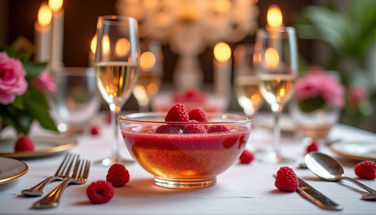 Soupe de champagne aux framboises : une recette simple et pleine de fête