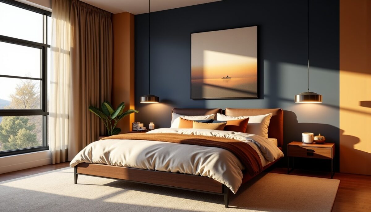 Chambre adulte : 15 inspirations colorées pour magnifier vos murs avec deux teintes